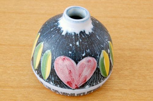 スウェーデン製/LAHOLM/陶器の小さな一輪挿し(花瓶) - 北欧 スウェーデン製/LAHOLM/陶器の小さな一輪挿し(花瓶) - 北欧