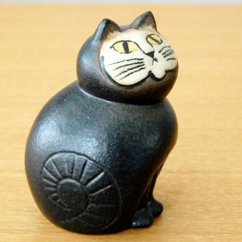 Lisa Larson/リサ・ラーソンデザイン/猫のオブジェ（ブラック）の商品写真