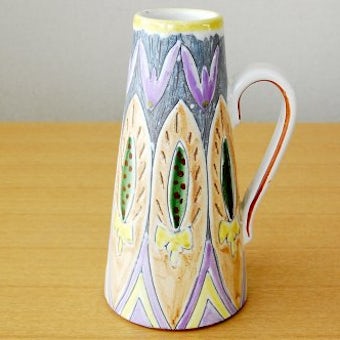 スウェーデン製/LAHOLM/模様が美しい陶器の花瓶の商品写真