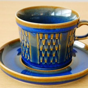 デンマーク/SOHOLM/スーホルム/カップ&ソーサー(ブルー)の商品写真