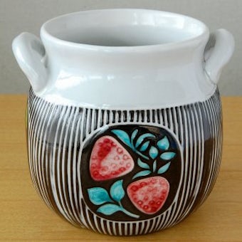 Upsala Ekeby/ウプサラエクビィ/Mari Simmulsonデザイン/果物模様の陶器のジャムポットの商品写真