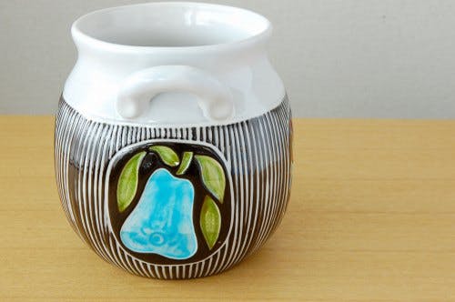 Upsala Ekeby マリシムルソン 陶器のジャムポット Upsala Ekeby マリシムルソン 陶器のジャムポット