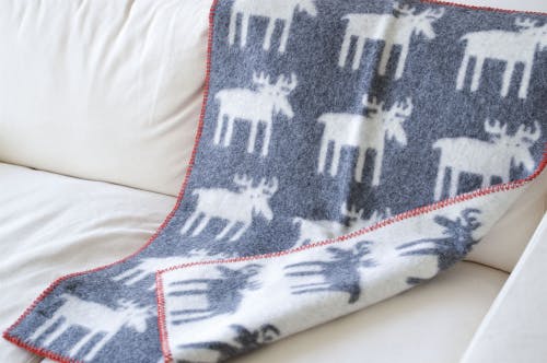 【取り扱い終了】KLIPPAN/クリッパン/ミニブランケット/ムース（チャコールグレー）の商品写真