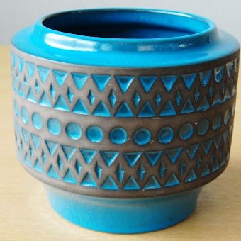 Upsala Ekeby/ウプサラエクビイ/Mari Simmulson/空色の陶器の花瓶の商品写真