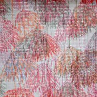 スウェーデンで見つけた優しい雰囲気のヴィンテージカーテン2枚セット（ピンク）の商品写真