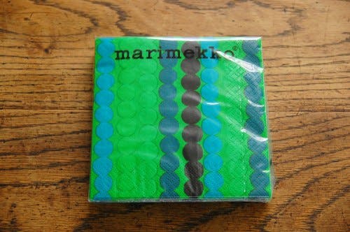 marimekko/マリメッコ/ペーパーナプキン/RASYMATTO（グリーン） - 北欧
