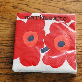 marimekko/マリメッコ/ペーパーナプキン/UNIKKO（ホワイト＆レッド）の商品写真