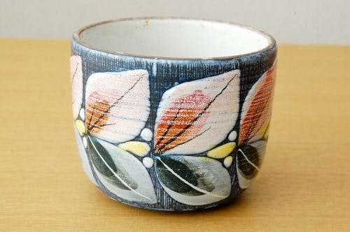 売れ筋がひクリスマスプレゼント！ スウェーデン製/LAHOLM/絵付けが美しい植木鉢カバー - 北欧 工芸品