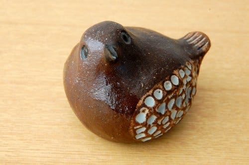 スウェーデン/Bengt Wallデザイン/陶器の小鳥オブジェ（大