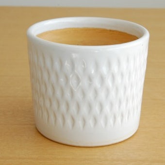 Upsala Ekeby/ウプサラエクビィ/Mari Simmulson/陶器の植木鉢（ホワイト・小）の商品写真