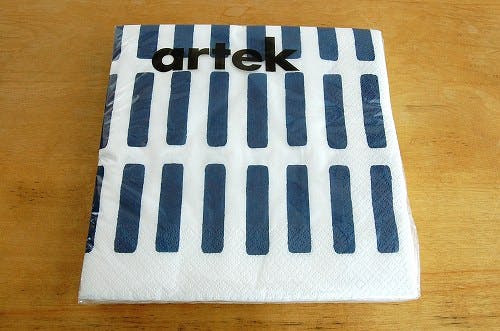 取扱い終了】artek/SIENA/ペーパーナプキン40*40cm/ホワイト×ブルー