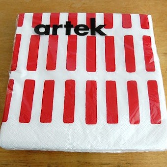 【取扱い終了】artek/SIENA/ペーパーナプキン40*40cm/ホワイト×レッドの商品写真