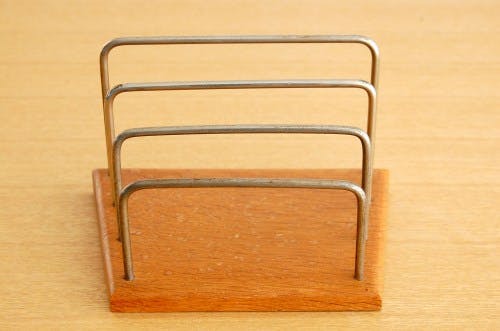 北欧ヴィンテージチークのトーストスタンドブックスタンドや