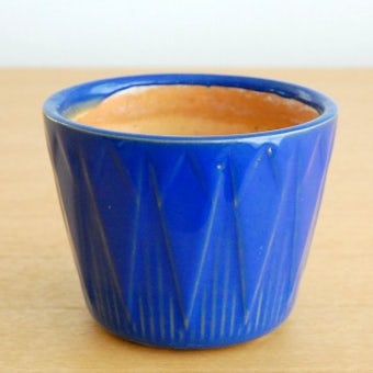 Upsala Ekeby/ウプサラエクビィ/陶器の植木鉢（ブルー）の商品写真