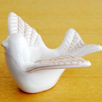 スウェーデンで見つけた陶器のキャンドルホルダー（小鳥）の商品写真
