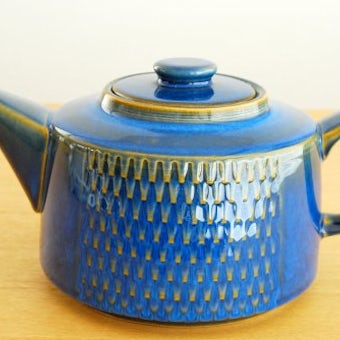 デンマーク/SOHOLM/スーホルム/陶器のティーポット（ブルー）の商品写真