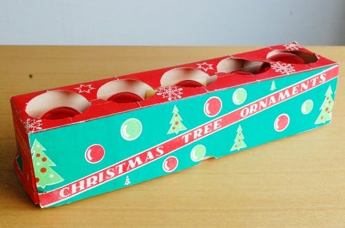 スウェーデンで見つけたクリスマスオーナメント5個セット（レッド）の商品写真