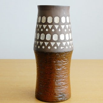 Upsala Ekeby/ウプサラエクビィ/Mari Simmulson/陶器の花瓶（ブラウン）の商品写真