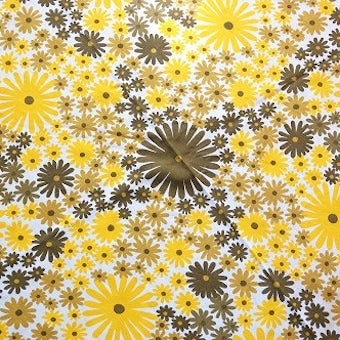 スウェーデンで見つけた花模様のプリントが可愛いテーブルクロス（ラウンド）の商品写真