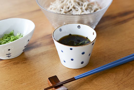 取扱い終了】九谷焼/葛西国太郎/水玉模様/蕎麦猪口 - 北欧