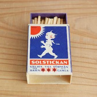 スウェーデンで見つけた古いマッチボックスの商品写真