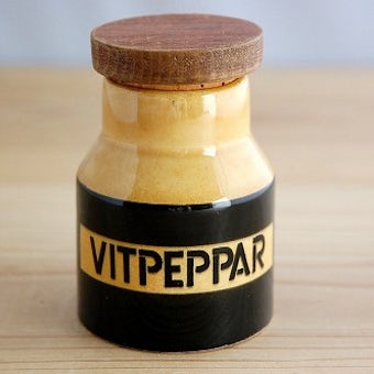 スウェーデンで見つけた調味料ポット（白胡椒）の商品写真