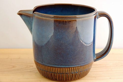 GEFLE(Upsala Ekeby)/ゲフル/KOSMOS/ピッチャー（艶ありブルー）の商品写真