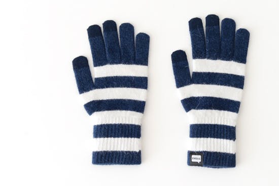【取り扱い終了】EVOLG/MARSH/ショート手袋（ディープブルー×ホワイト）の商品写真