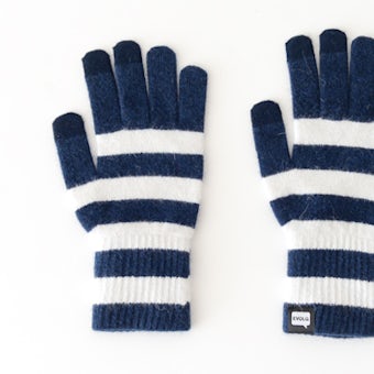 【取り扱い終了】EVOLG/MARSH/ショート手袋（ディープブルー×ホワイト）の商品写真
