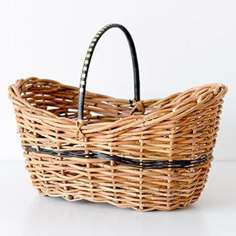 【取り扱い終了】黒ハンドルバスケット(ボート)の商品写真