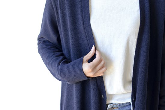 ミディウミ MidiUmi カーディガン トッパー ロング ガウン ニット アンゴラ ウール 紺 ネイビー レディース 取扱い終了】MidiUmi/ミディウミ/ロングカーディガン（ ネイビー