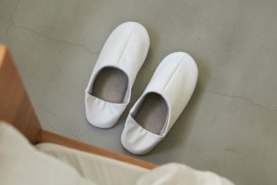 「パイル素材が心地よい」2WAYバブーシュ / ホワイト / LL（25.5〜27.5cm）の商品写真