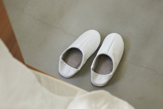 「パイル素材が心地よい」2WAYバブーシュ / ホワイト / M（22.0〜23.5cm）の商品写真