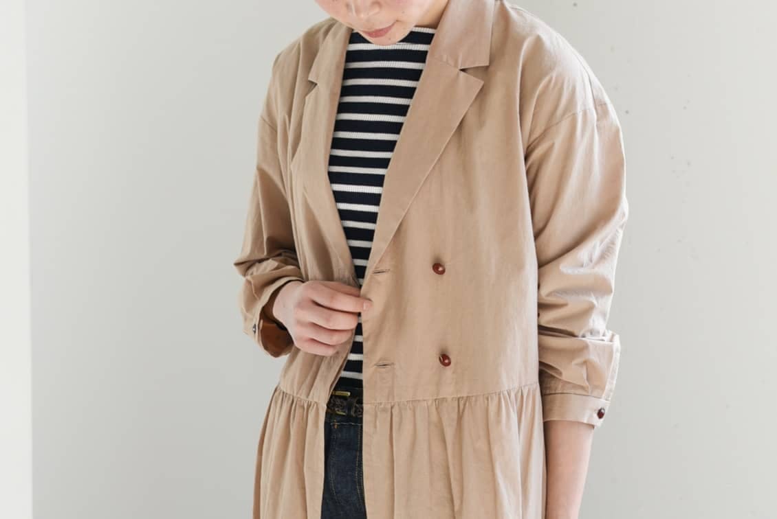 今季終了 Nooy ヌーイ ワンピースコート ベージュ 北欧 暮らしの道具店