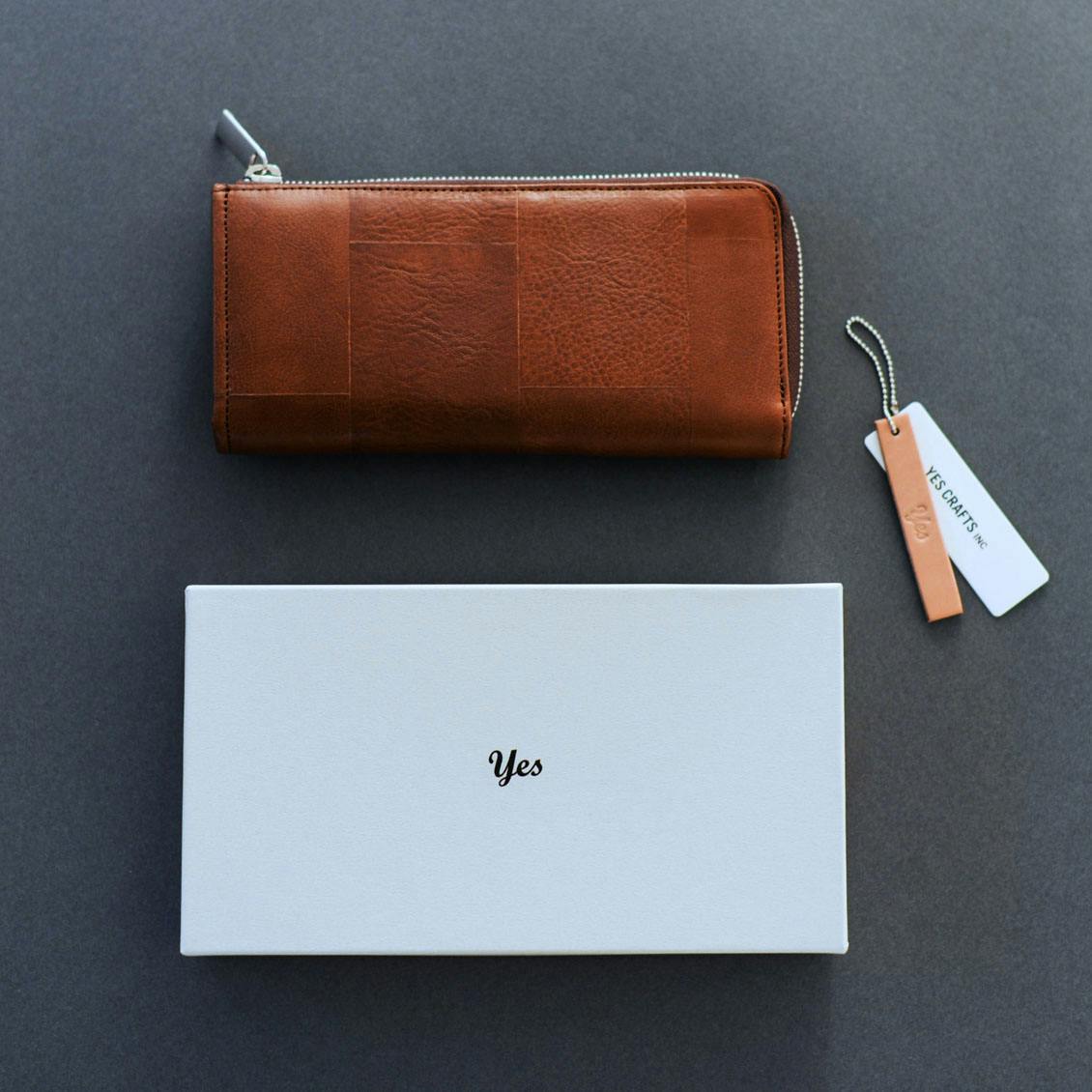 北欧、暮らしのの道具店 yes/イエス/スキツギ/長財布（ブラック） 取扱終了】yes/イエス/スキツギ/長財布（ブラウン） - 北欧