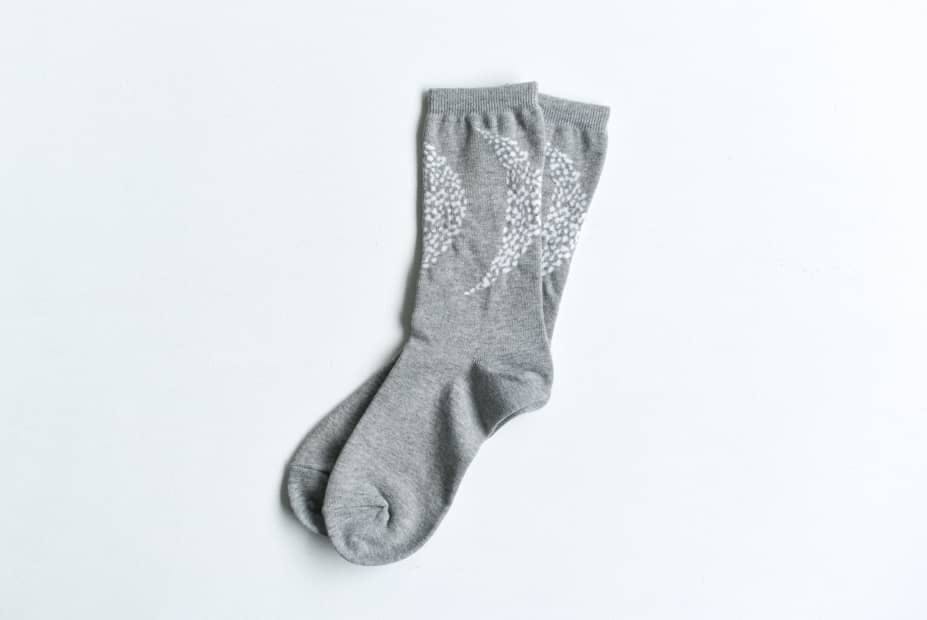 【取り扱い終了】ムーンソックス/atelier naruse×KURASHI&Trips PUBLISHING（グレー）の商品写真