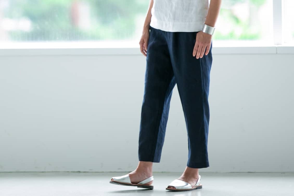 北欧暮らしの道具店　fog linen work テーパードリネンボトム コットンリネンの軽やかテーパードパンツ（Sサイズ / Mサイズ