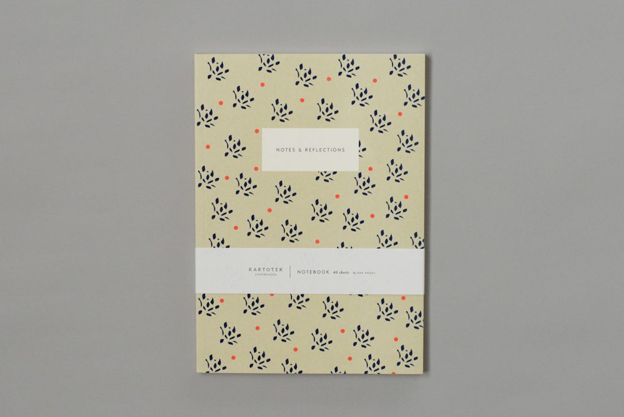 Kartotek A5無地ノート Floral サンド 北欧 暮らしの道具店 Kartotek A5無地ノート Floral サンド 北欧 暮らしの道具店