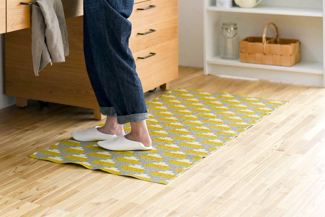 BRITA SWEDEN/キッチンラグ/CONFECT/150×70cm（イエローグレー）の商品写真