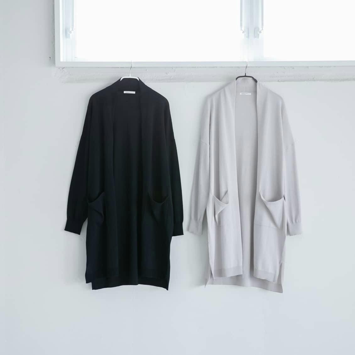 北欧暮らしの道具店 首もとまで安心　UVカットのロングカーディガン ネイビー 首もとまで安心」UVカットのロングカーディガン - 北欧、暮らし