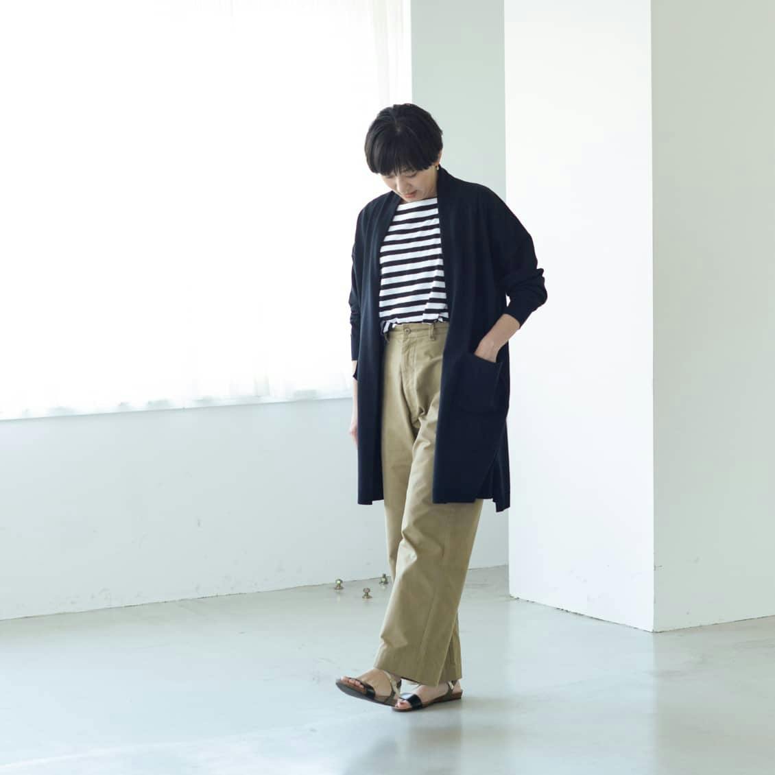 首もとまで安心」UVカットのロングカーディガン - 北欧、暮らし