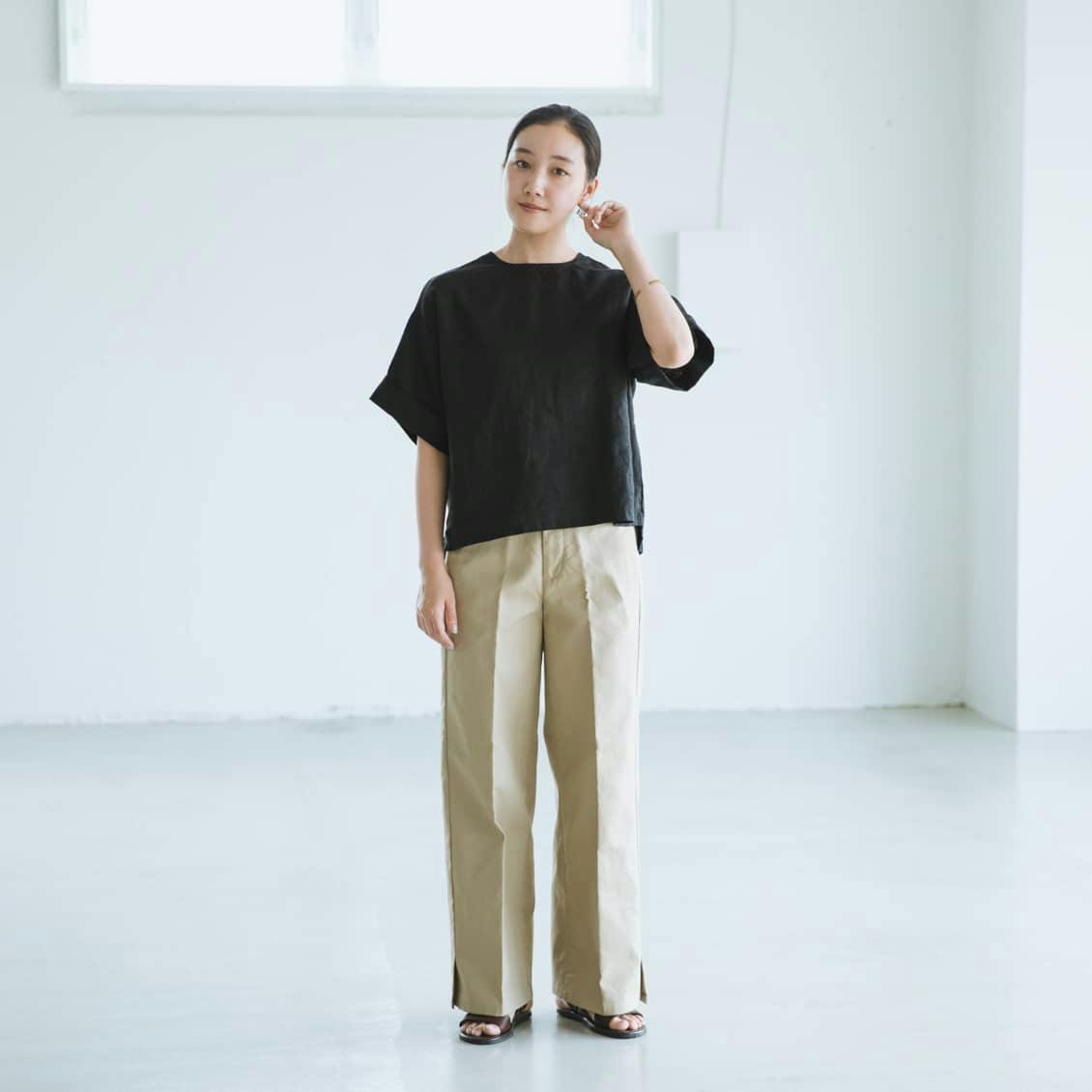 当店別注】fog linen work / リネントップス（ペールグレー・ブラック