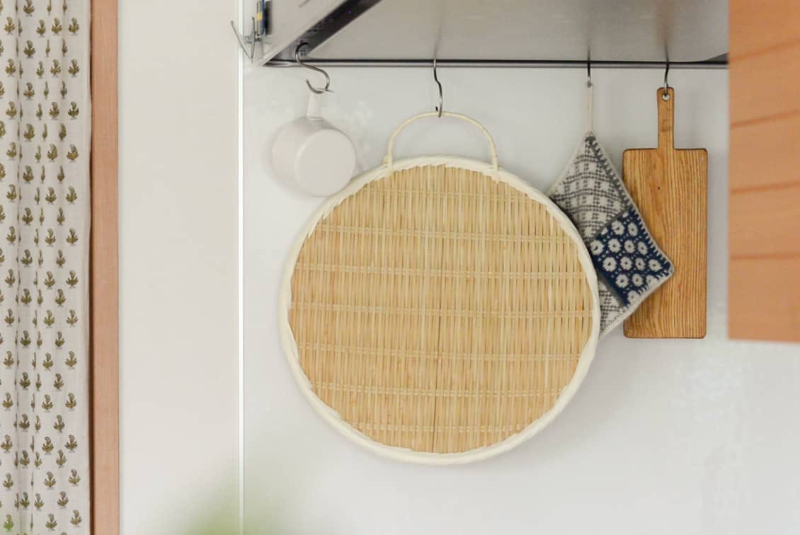 持ち手付き竹ざる/大（33cm）の商品写真