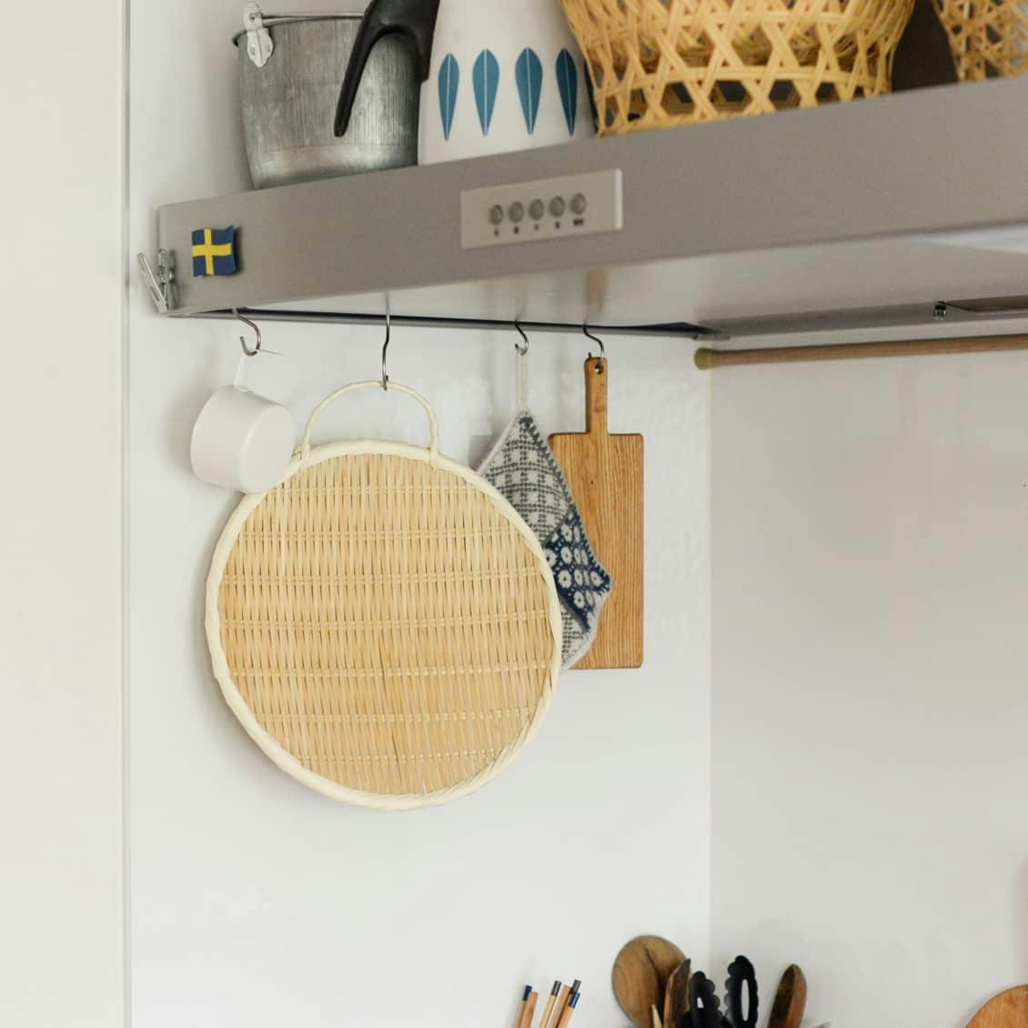 持ち手付き竹ざる 中 30cm 北欧 暮らしの道具店