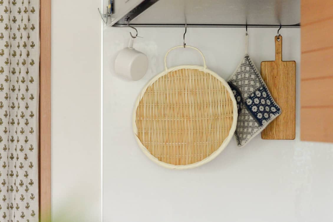 持ち手付き竹ざる/小（27cm）の商品写真