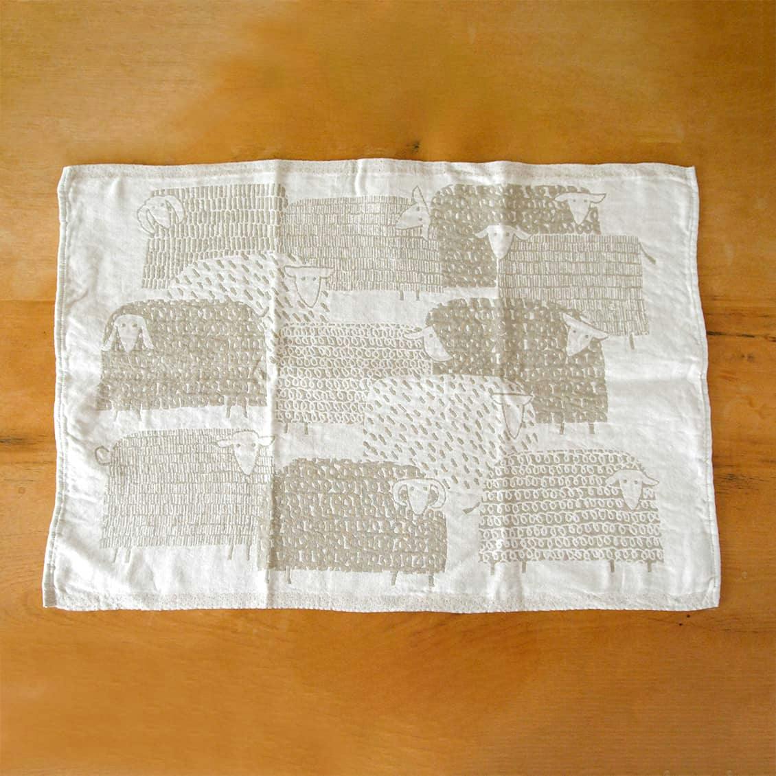 LAPUAN KANKURIT / ラプアン カンクリ / キッチンタオル / PAKAPAAT / ひつじ / ベージュ×ホワイトの商品写真