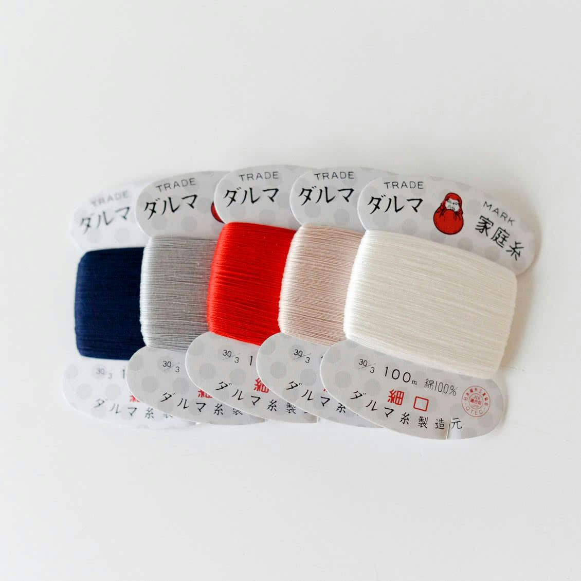 ダルマスレッド/家庭糸5色セット/ホームスレッドカード 30番（Akaragi）の商品写真