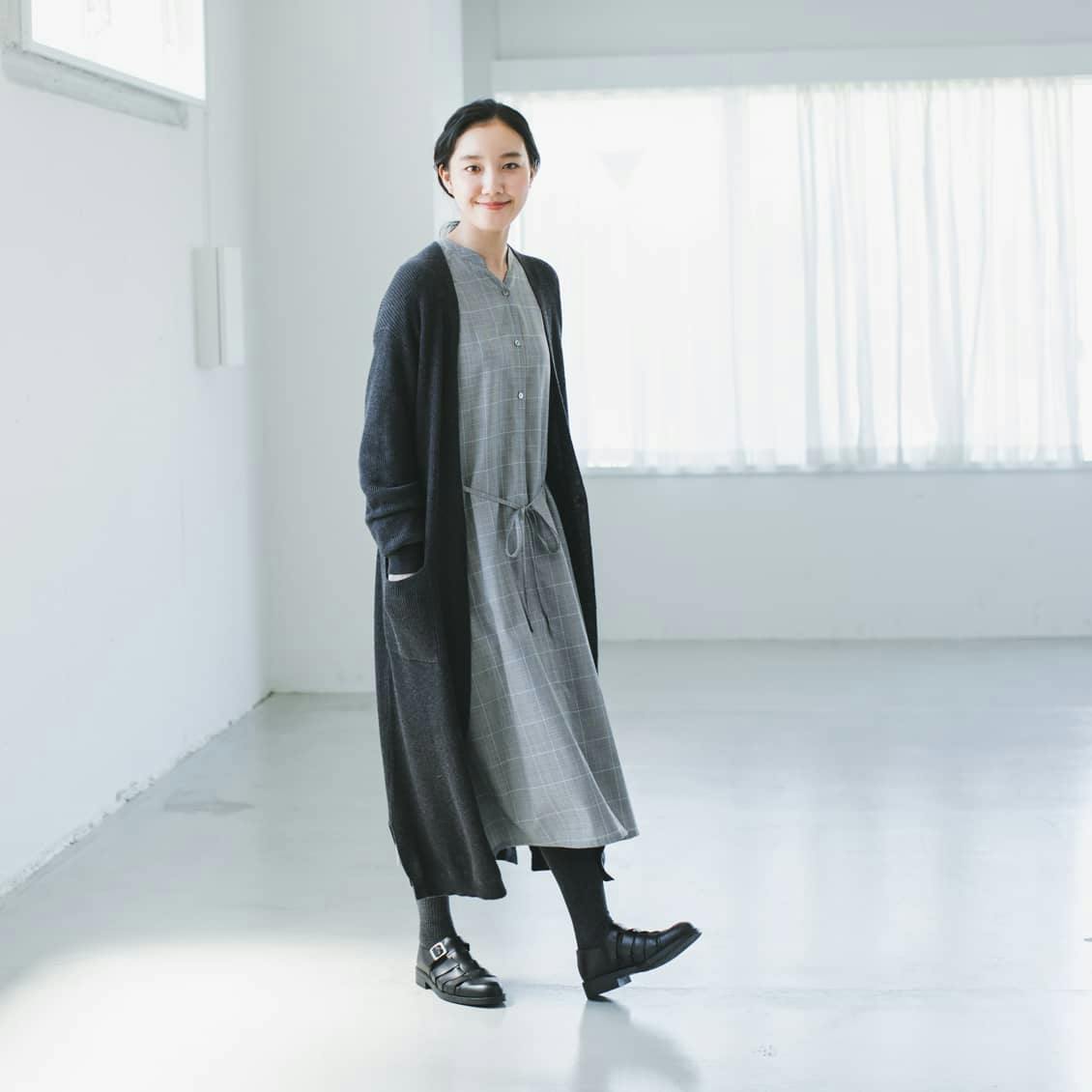 数量限定 着まわし広がるグレンチェックのワンピース 北欧 暮らしの道具店