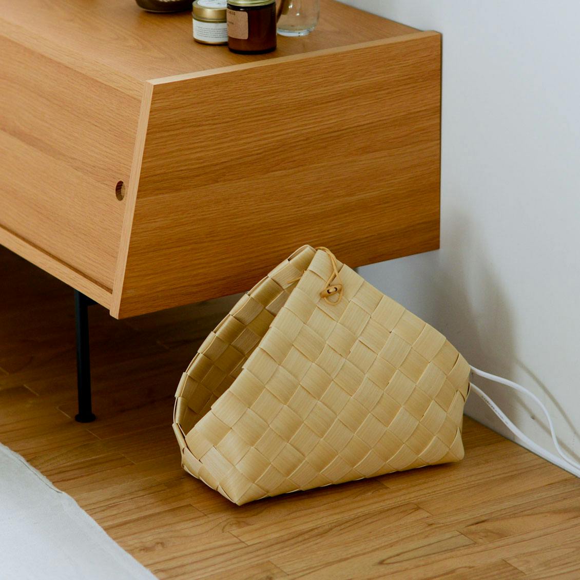 インテリアになじむケーブル収納バスケット / ナチュラルの商品写真
