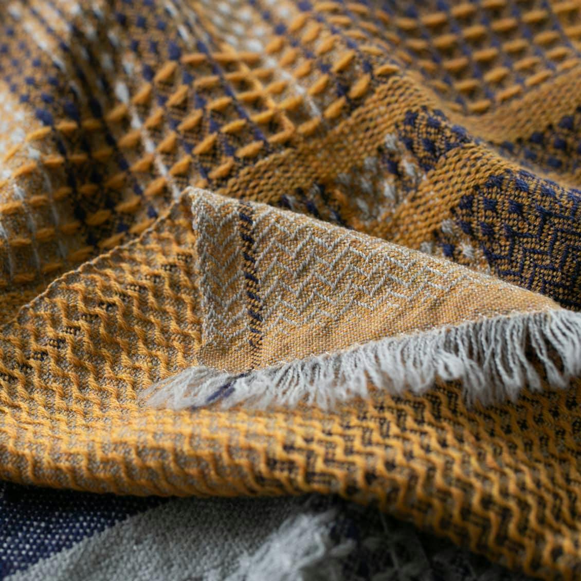 kobo oriza ウール変わり織りマフラー　北欧、暮らしの道具店